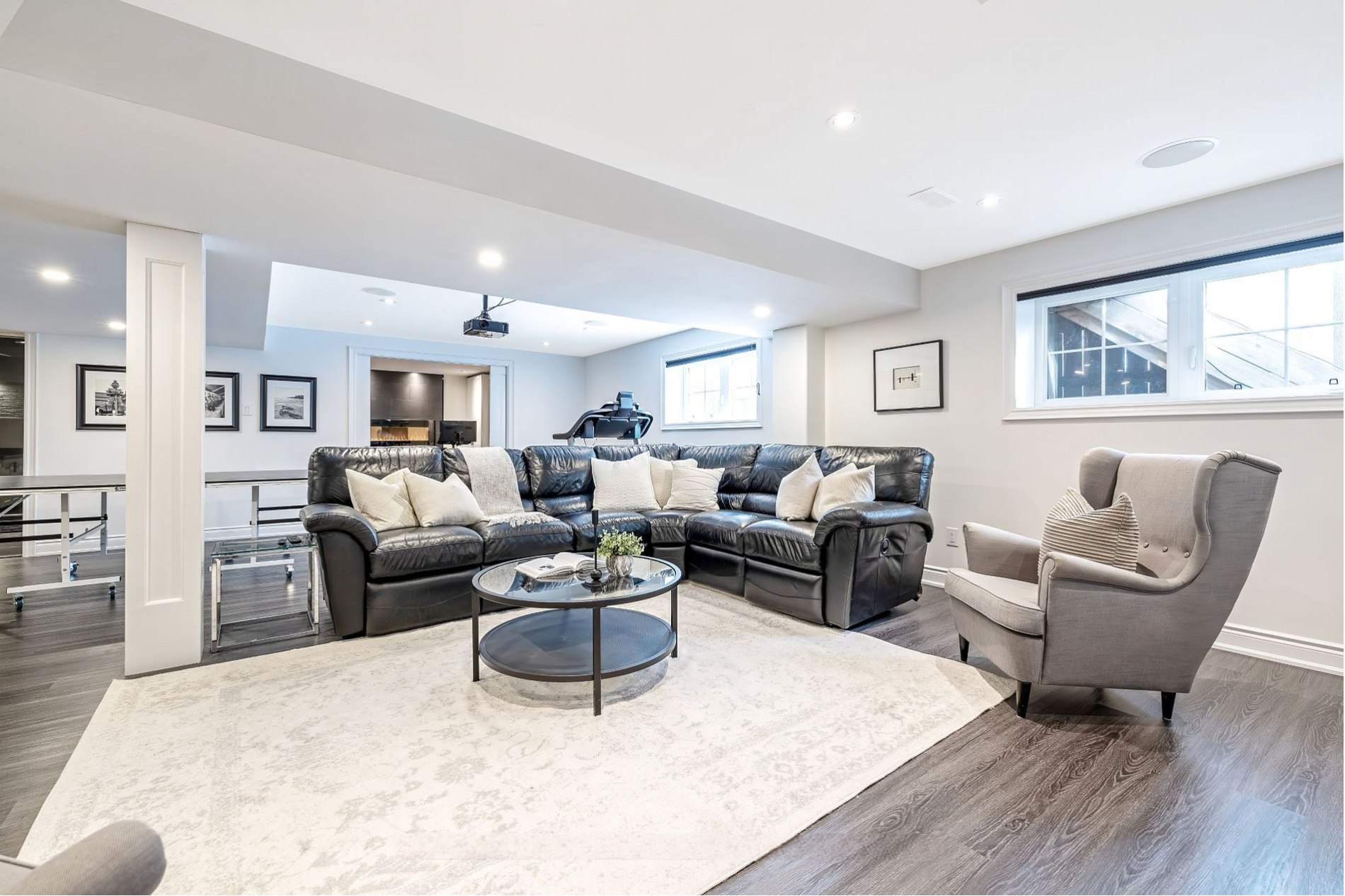 Finished basement renovation